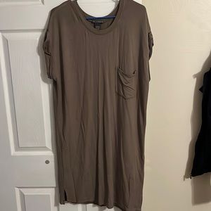 dark olive green t shirt dress